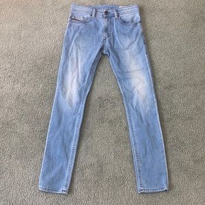 Mens Diesel Thommer Slim Skinny light wash stretch Jeans
